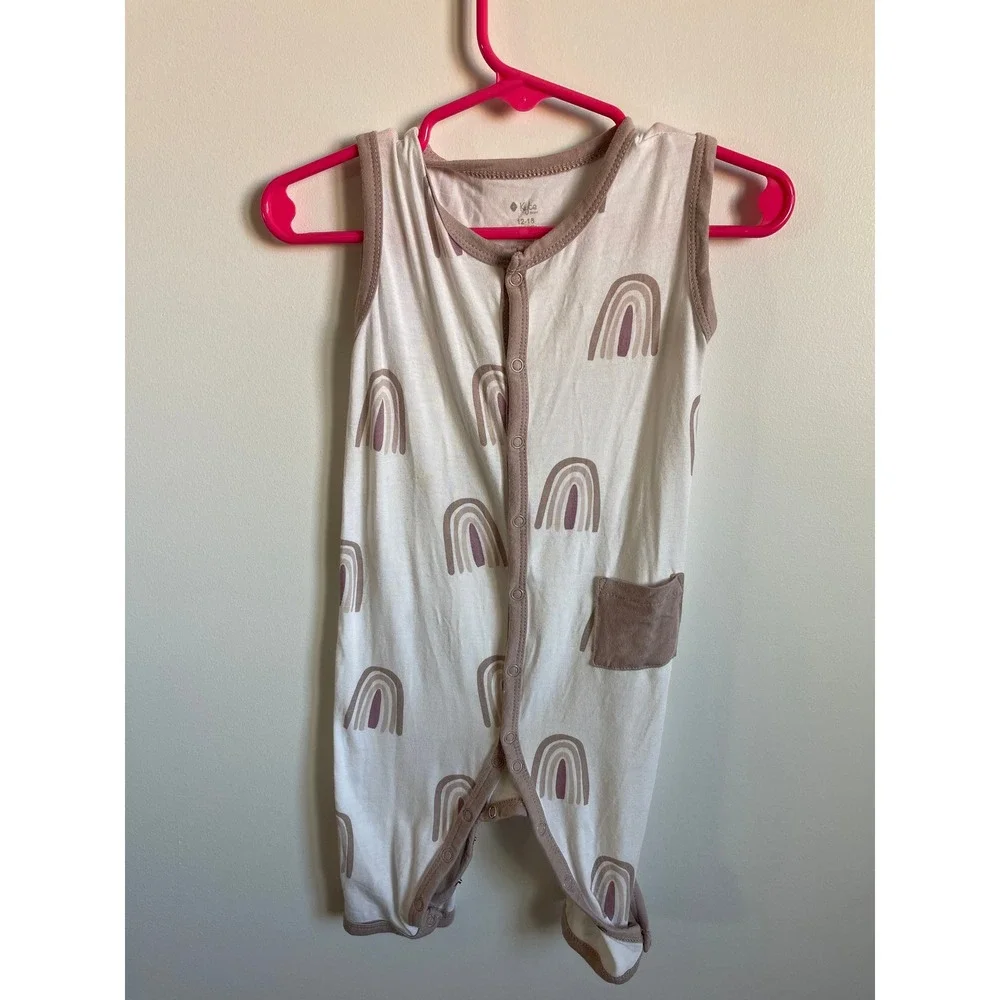 Kyte Baby Sleeveless Snap Romper Rainbow 12-18 Months